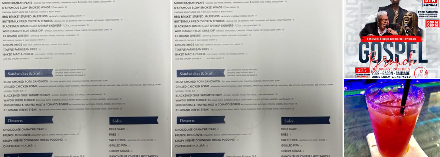 31 Grand Menu