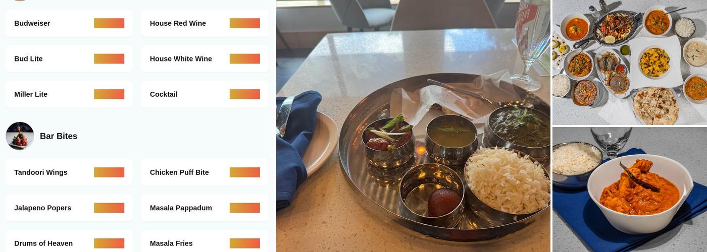 Tabla Indian Restaurant Oviedo Menu