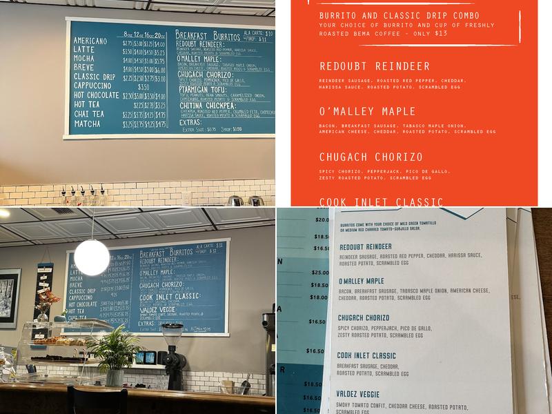 Bema cafe Menu