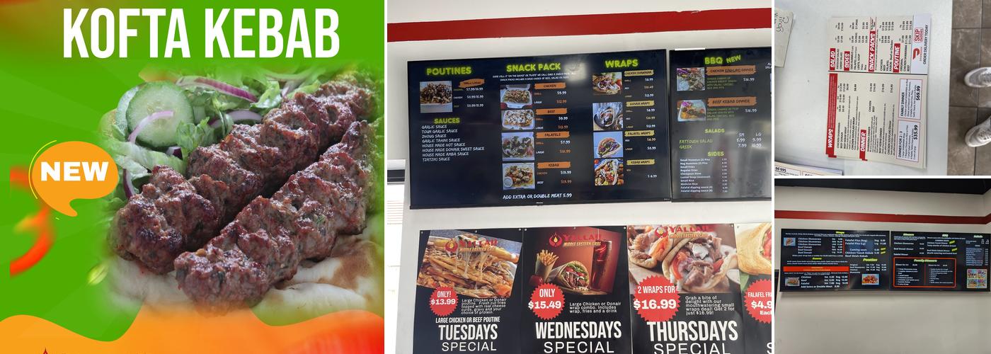 Yalla Middle Eastern Grill Menu