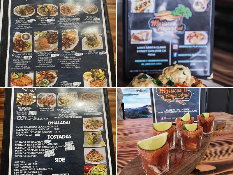 Mariscos Playa Azul and Mexican Grill Menu
