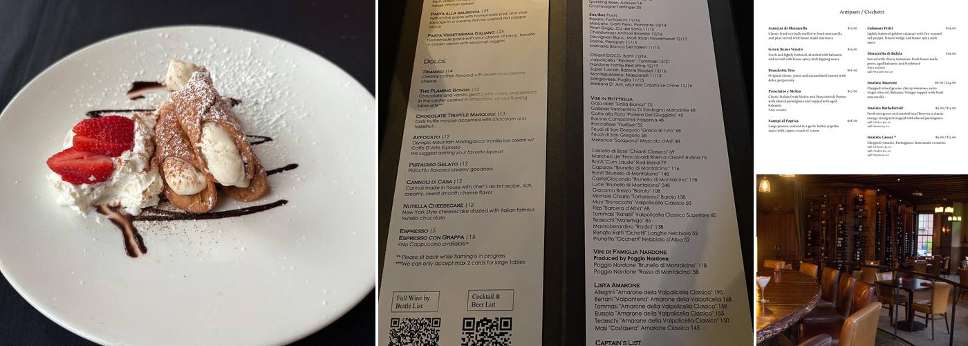 Amarone Ristorante and Bar Menu