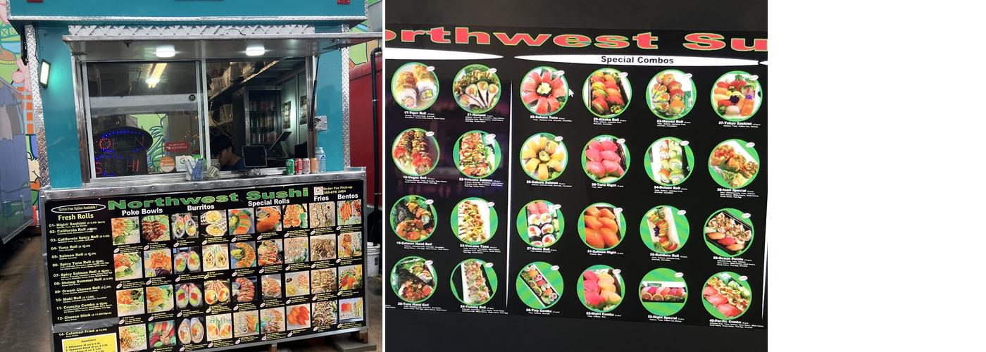 Northwest sushi Food Carts Menu