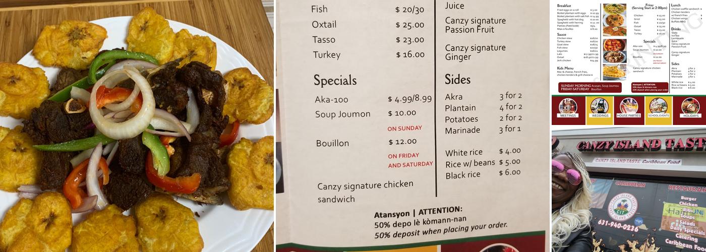 Canzy Island Taste Menu