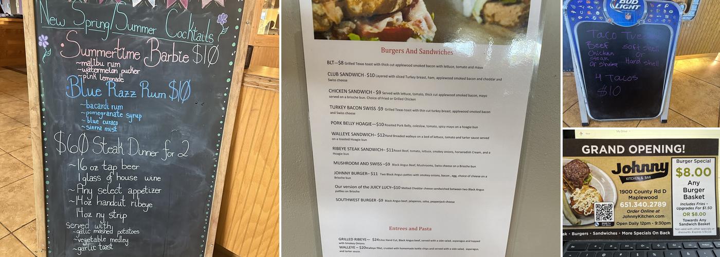 Johnny Kitchen & Bar Menu