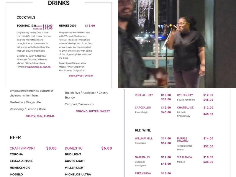 W XYZ Bar @Aloft Chattanooga Hamilton Place Menu