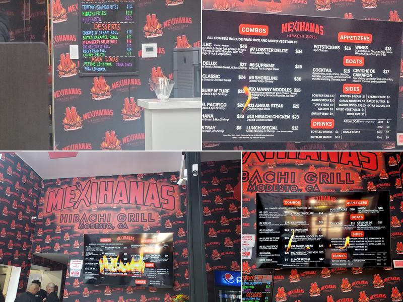 MEXIHANAS Hibachi Grill Modesto Menu