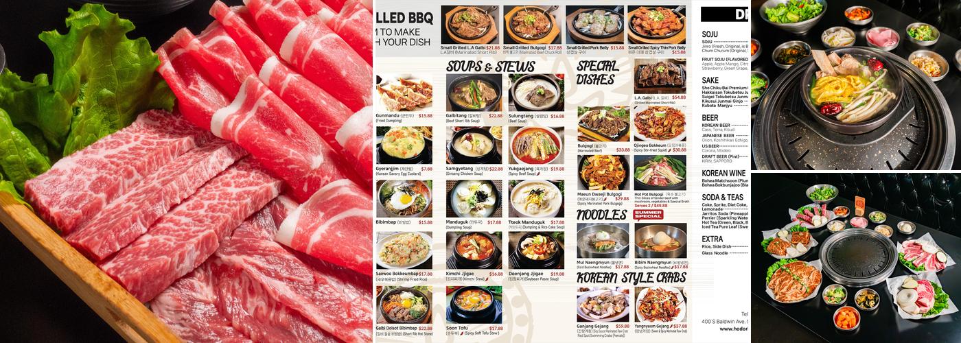 Hodori BBQ Menu