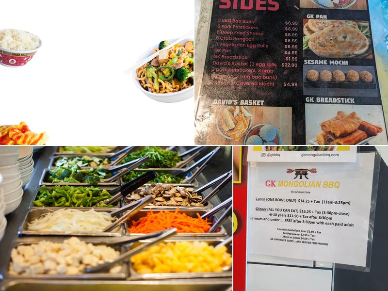 GK Mongolian BBQ Menu