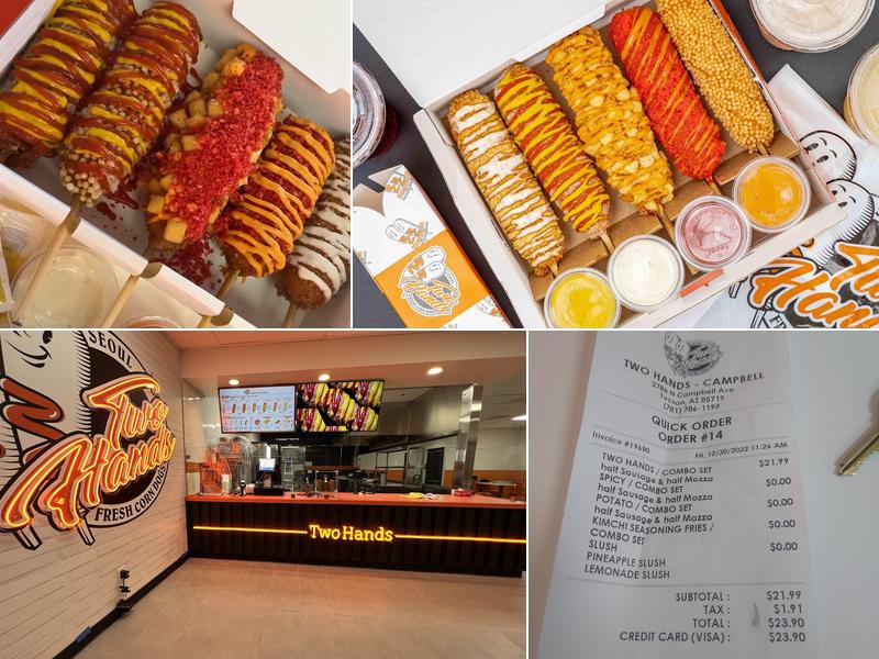 Two Hands Corn Dog Menu