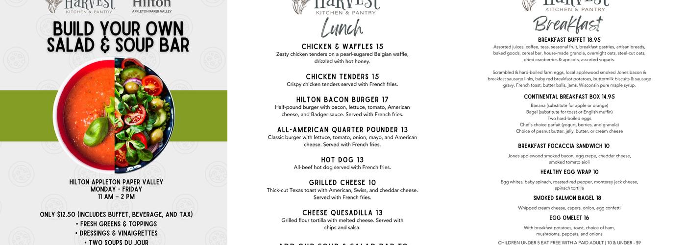 Harvest Kitchen & Pantry Menu