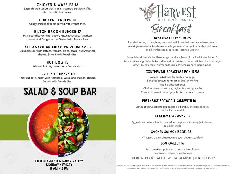 Harvest Kitchen & Pantry Menu