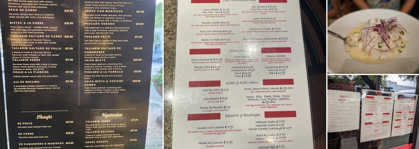 Peru 941 Menu