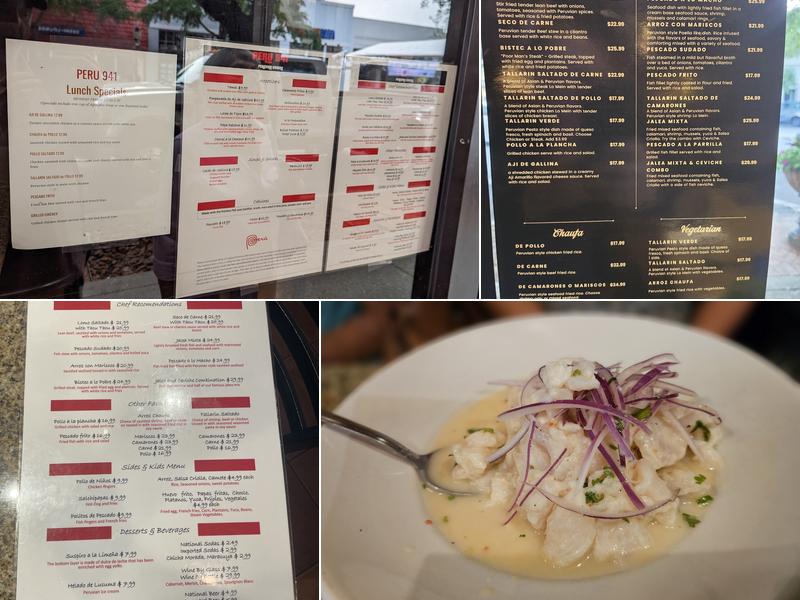 Peru 941 Menu