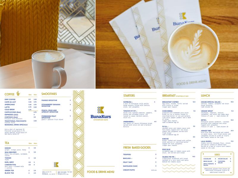 Buna Kurs Ethiopian Cafe Menu