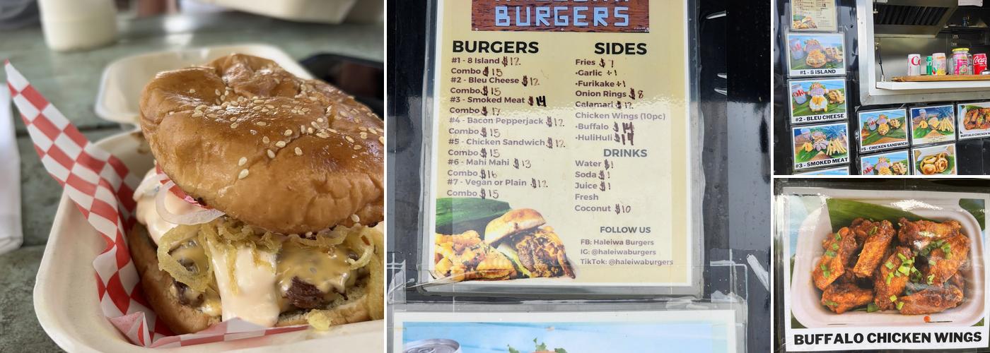 Haleiwa Burgers Menu