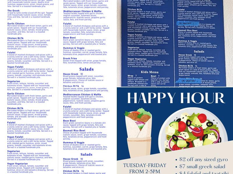 Angelina's Greek Gyros - Willamette Garage Menu