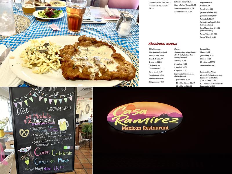 Casa Ramirez Menu