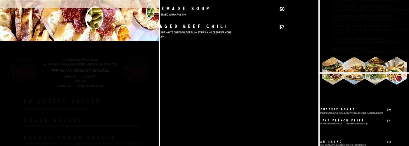 Double K Ranch Deli Menu