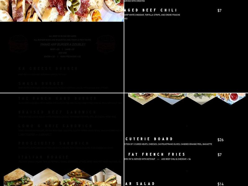 Double K Ranch Deli Menu