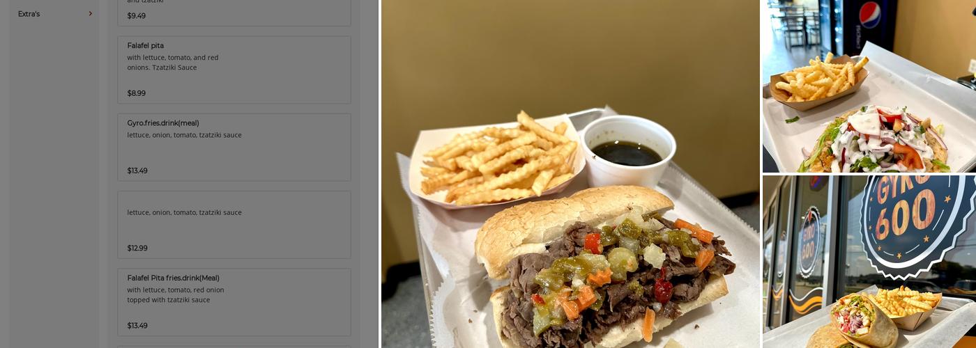 Gyro 600 - Eldridge Menu