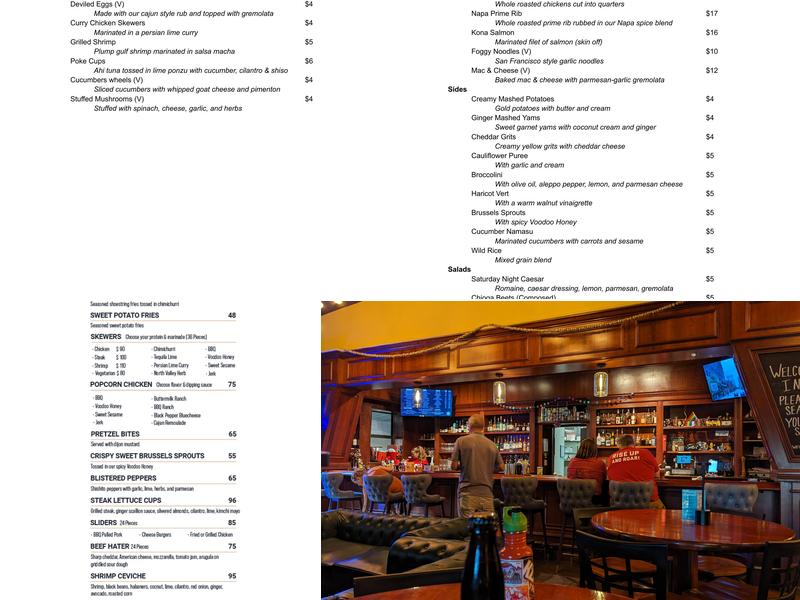 Discovery Bar & Kitchen Menu