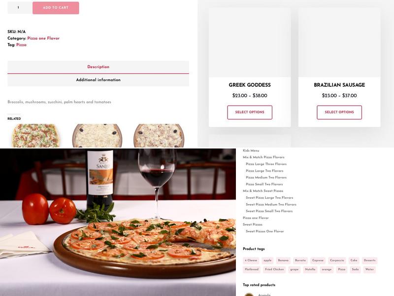 Camelo Pizzaria Menu