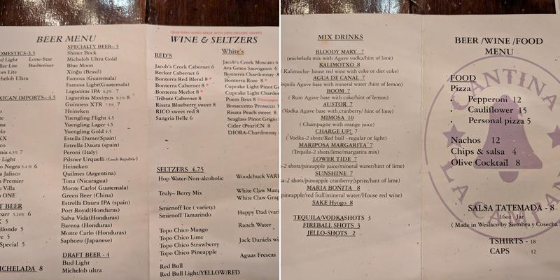 Mercado Weslaco/Cantina La Campana Menu
