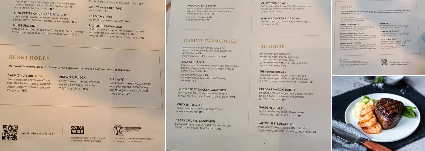 Cactus Club Cafe Coquitlam Centre Menu