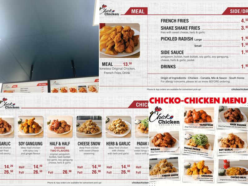 Chicko Chicken Burnaby Hastings Menu