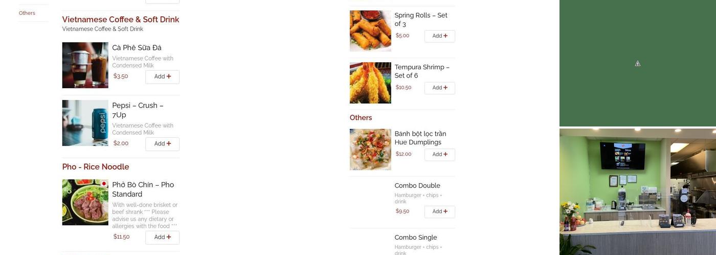 Devlin Cuisine Menu