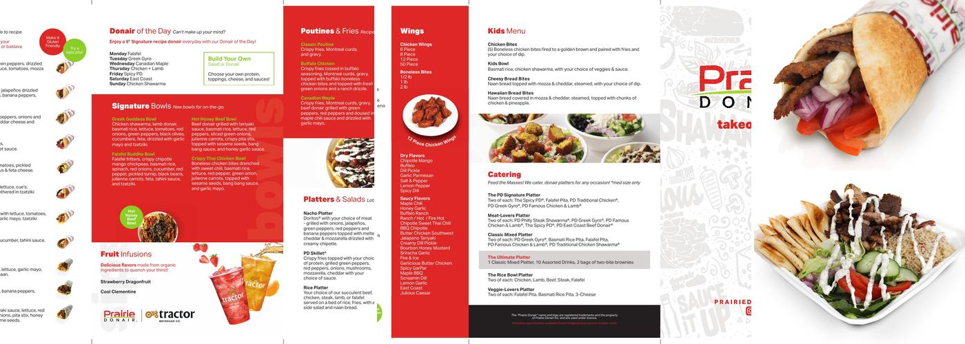 Prairie Donair Bridgwater - Winnipeg Menu