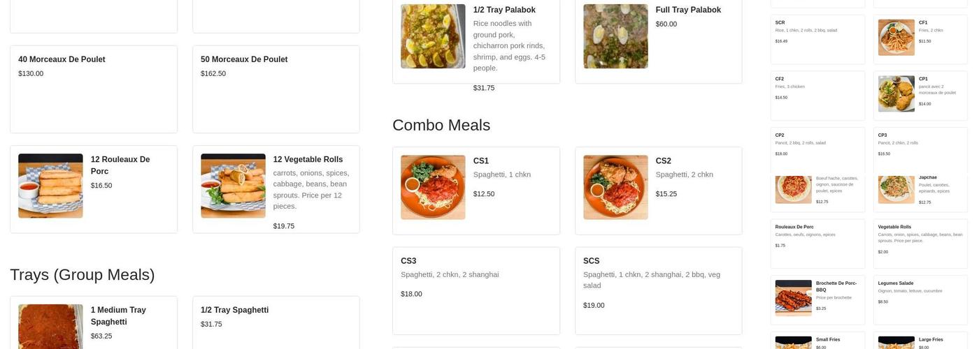 Lovejoy Express Menu