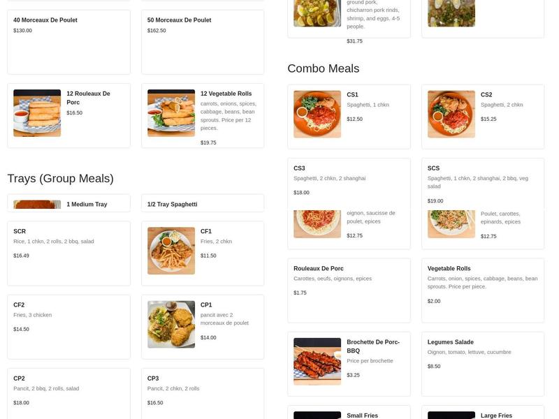 Lovejoy Express Menu