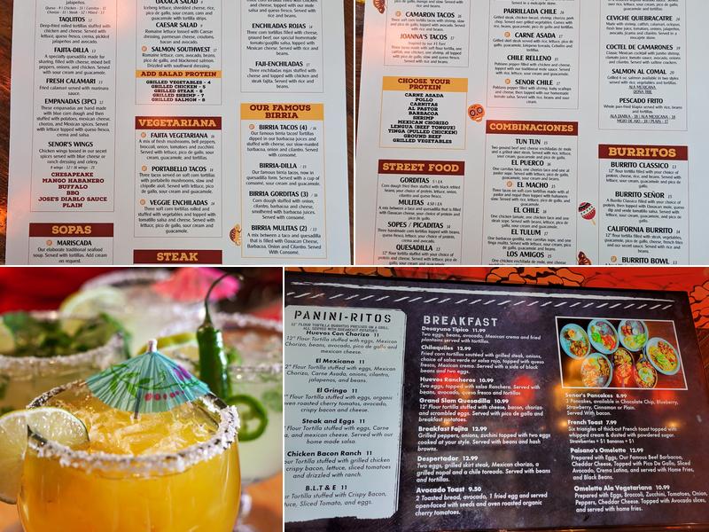 Senor Chile Cafe Menu