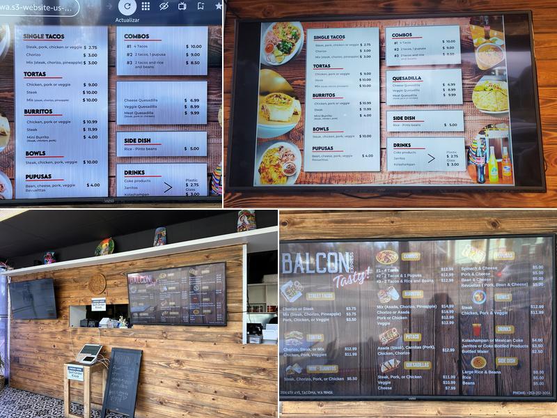 Balcon Express Menu