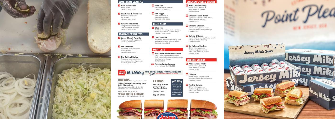 Jersey Mike's Subs Menu