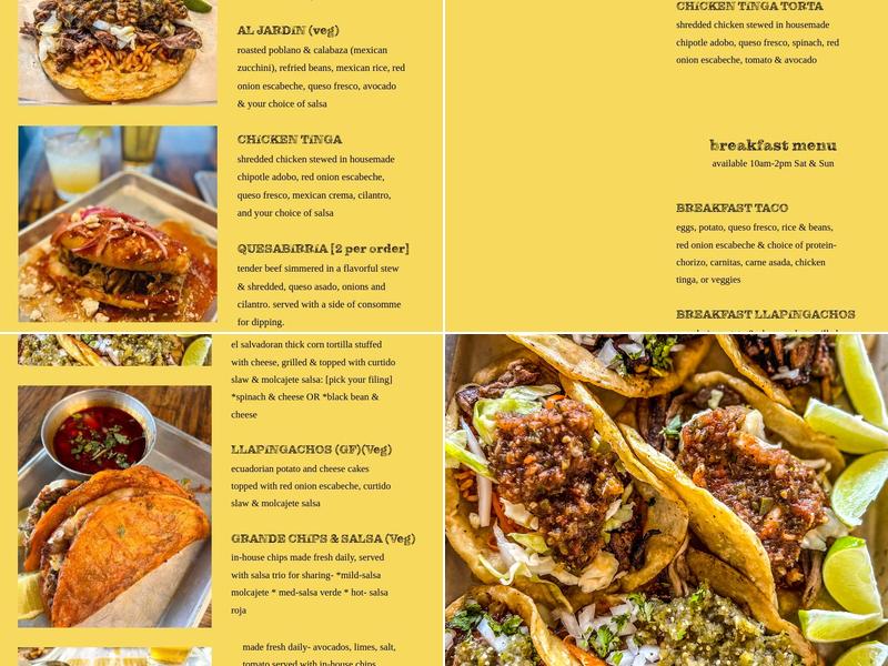 Mestizo Brew Cantina Menu