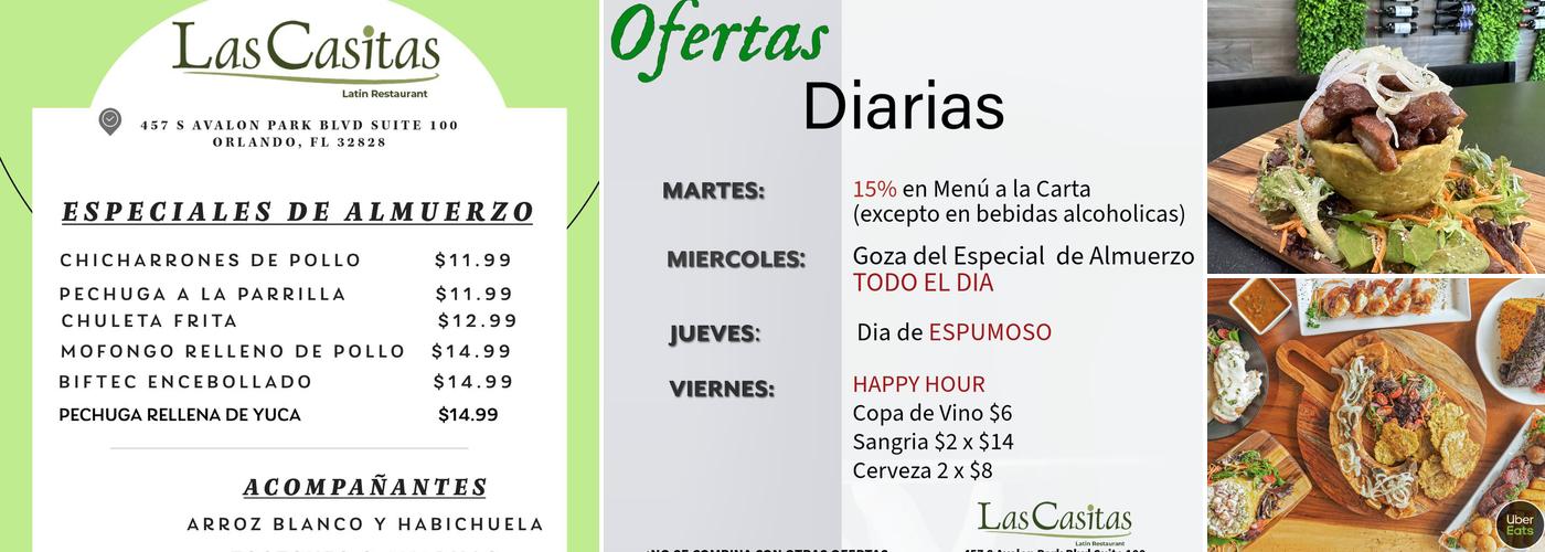 Las Casitas Menu