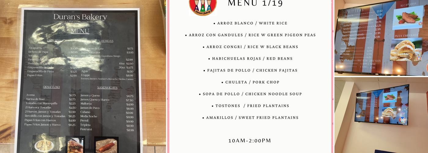 Ricopan Bakehouse Menu