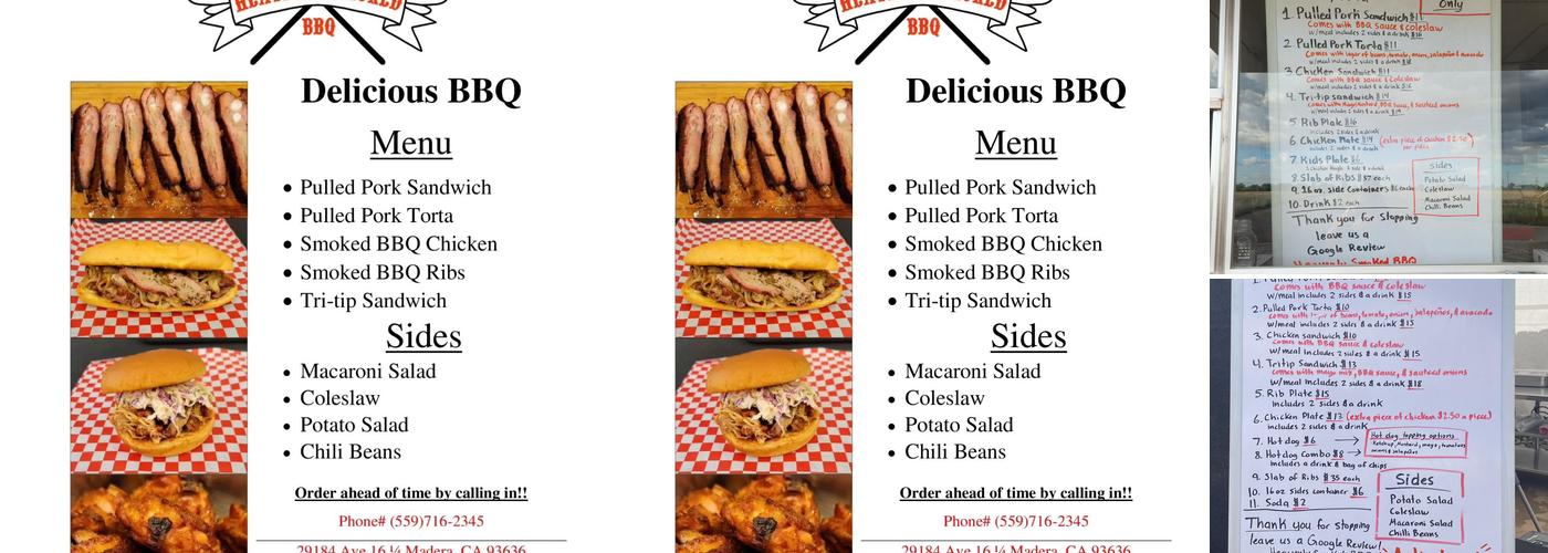 Heavenly Smoked BBQ Menu