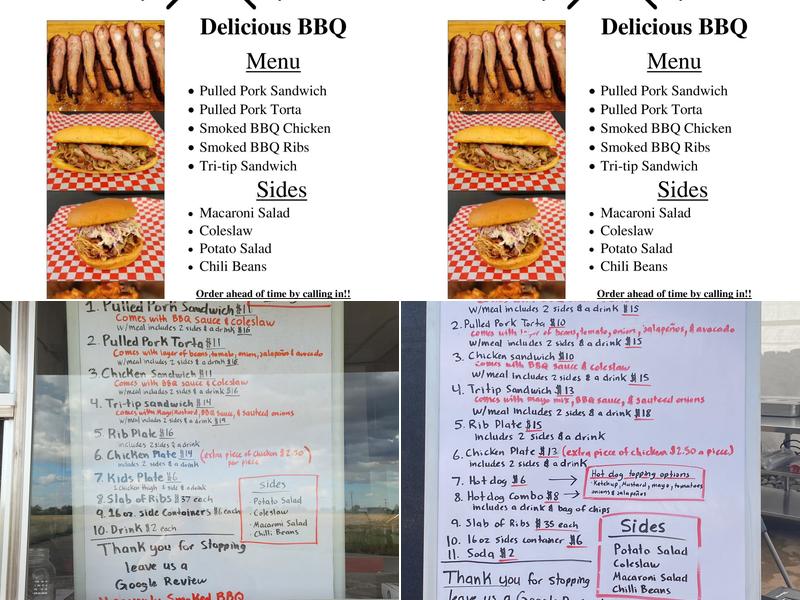 Heavenly Smoked BBQ Menu