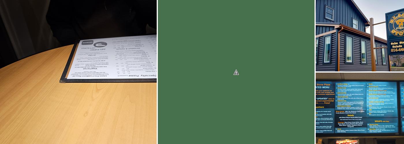 Black Stone Pizza Menu