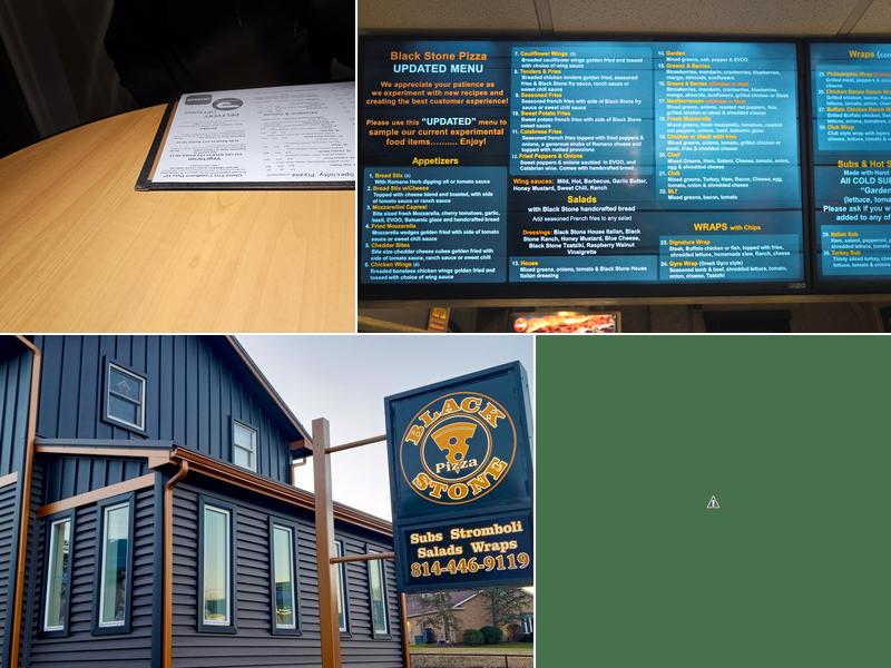 Black Stone Pizza Menu