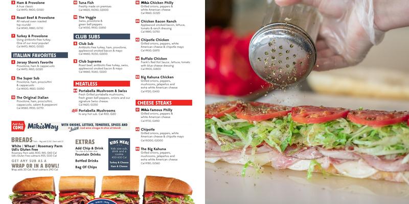 Jersey Mike's Subs Menu