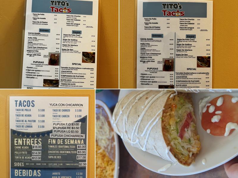 Jenn taco Menu
