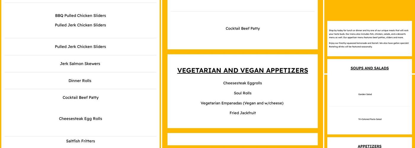 B-Dubs Island Soul Menu