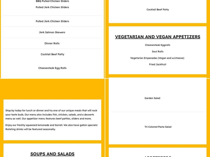 B-Dubs Island Soul Menu