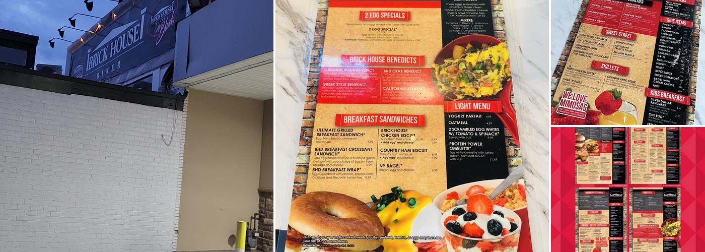 Brickhouse Diner on the Blvd Menu