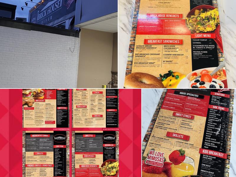 Brickhouse Diner on the Blvd Menu